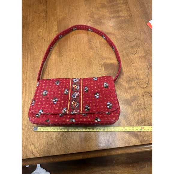 Vera Bradley Handbags - Vera Bradley Provincial Red Floral Shoulder Bag Retired